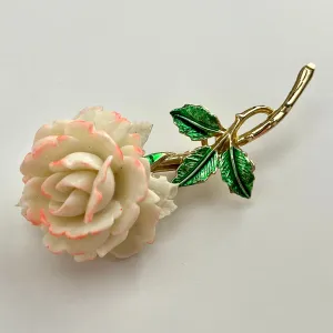 1960s Rose Flower Brooch