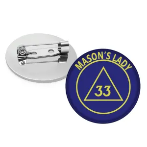 33rd Degree Scottish Rite Brooch - Mason's Lady