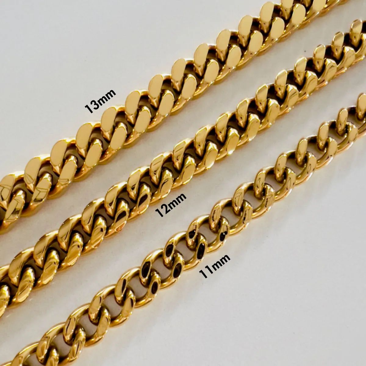 41cm-46cm 11mm Width Chunky Curb Chain Necklace