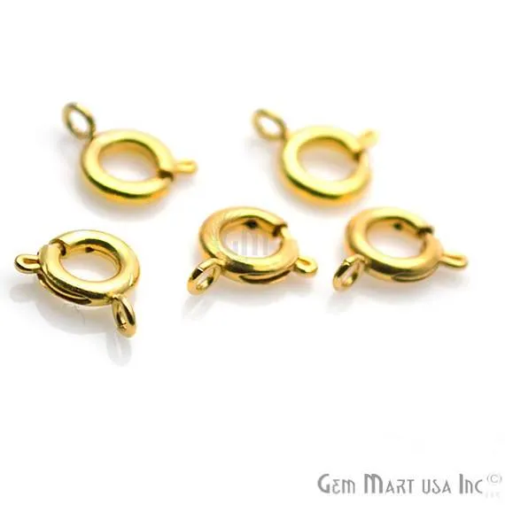 5 Pc Lot Gold Pendant Clasp, Gold Plated Pendant Clasp, Pendant Hook, Necklace Pendant Hooks, Pendant Lock (GP-90007)