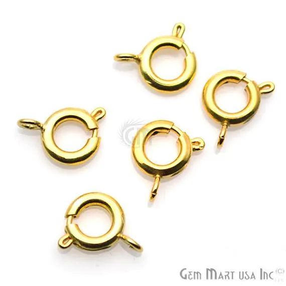 5 Pc Lot Gold Pendant Clasp, Gold Plated Pendant Clasp, Pendant Hook, Necklace Pendant Hooks, Pendant Lock (GP-90007)