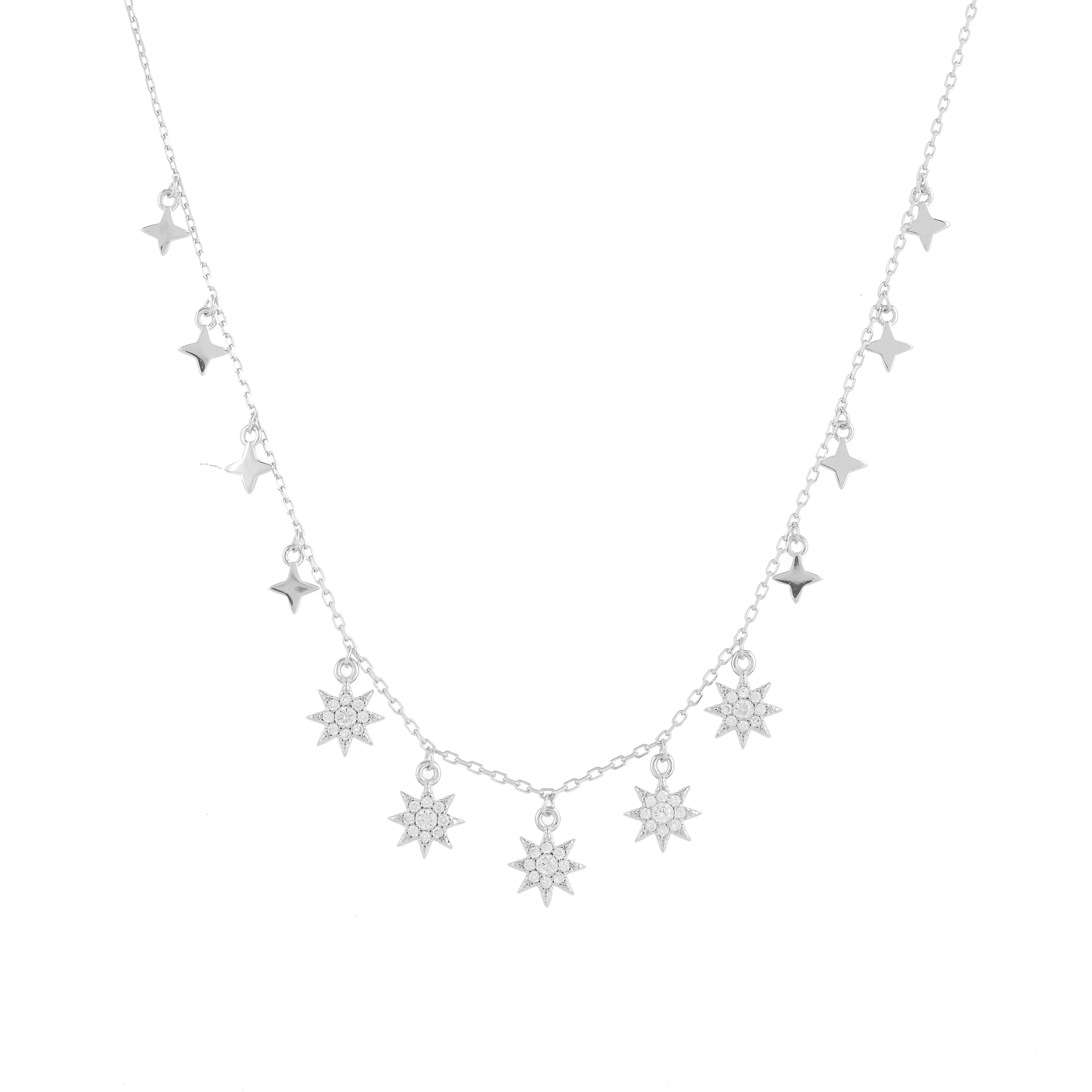 925 silver white gold designer silverneckalce for women and girls