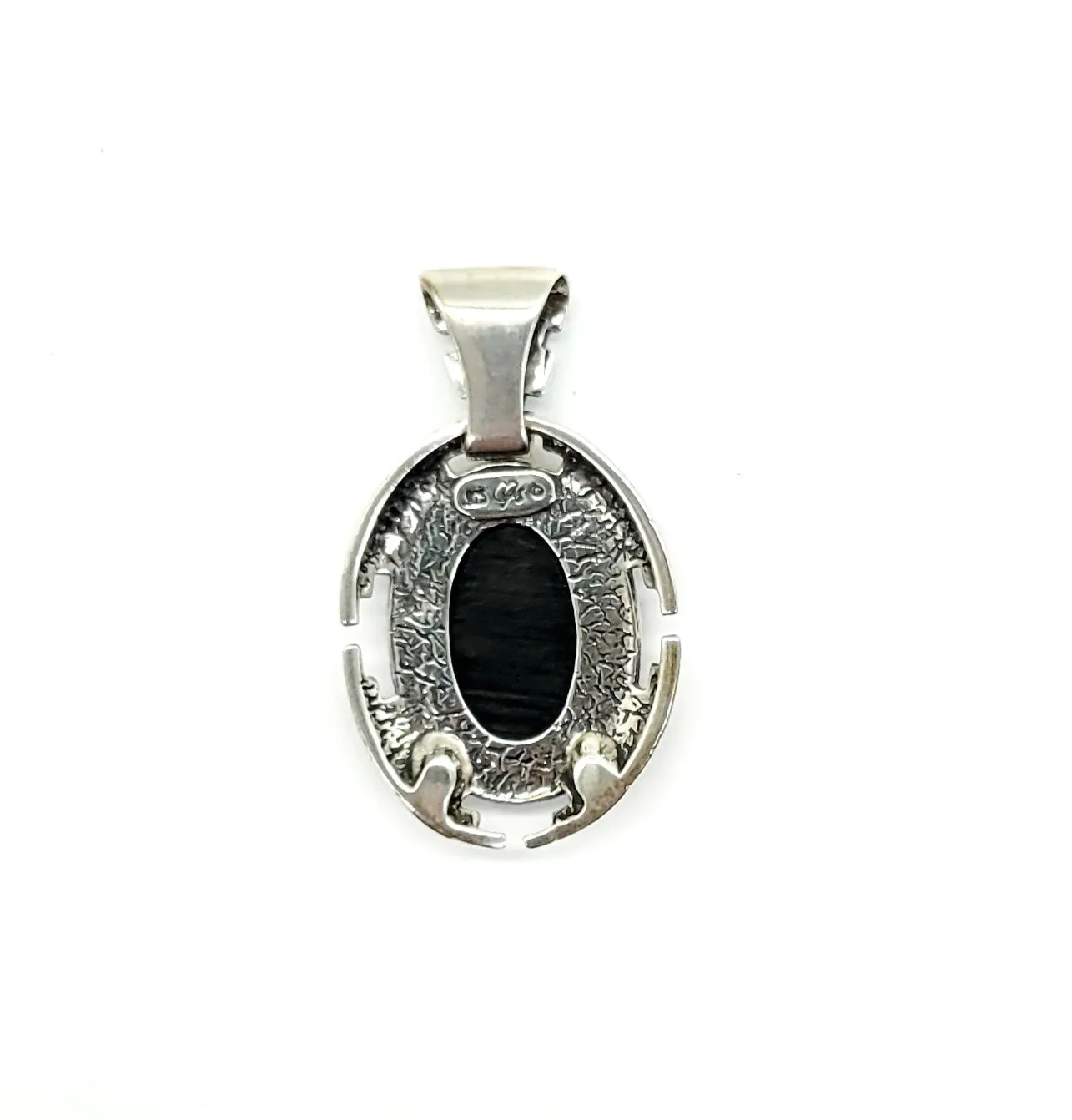 925 Sterling Silver Turquoise Inlay Pendant