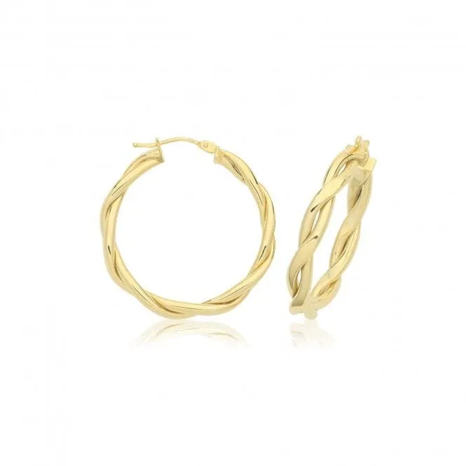 9ct Yellow Gold Hoop Earrings ER1220