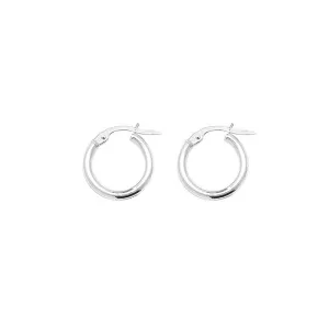 Acotis Silver Hoop Earrings Plain G5255N