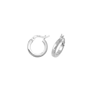 Acotis Silver Plain Hoop Earrings G5854