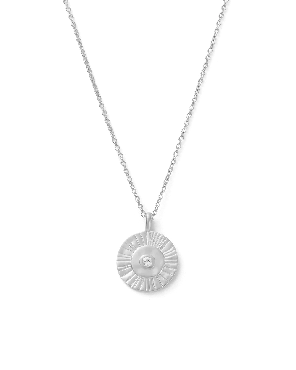 Afterglow Coin Necklace | Stainless Silver