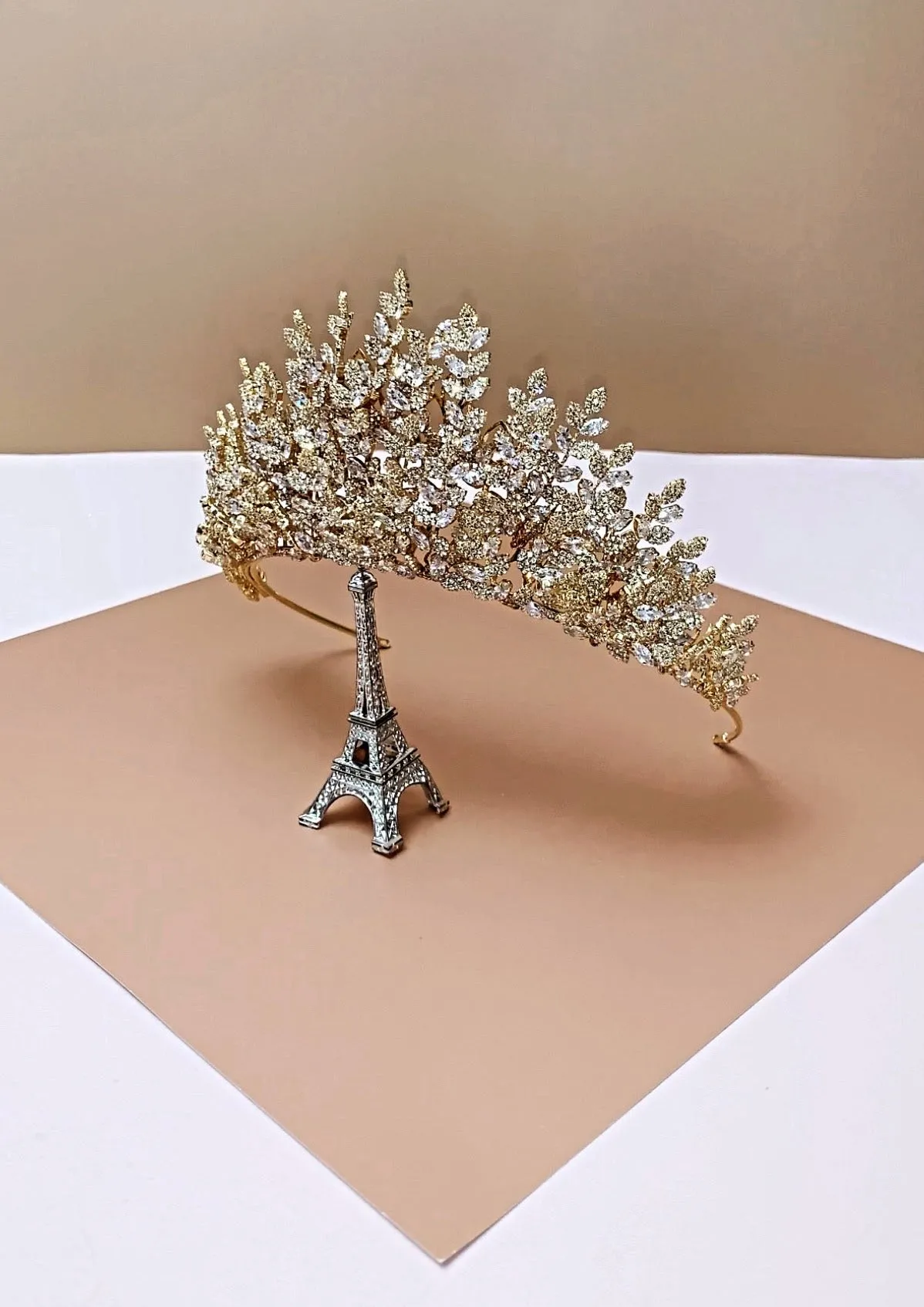 ALEXIA Leaf Swarovski Bridal Tiara