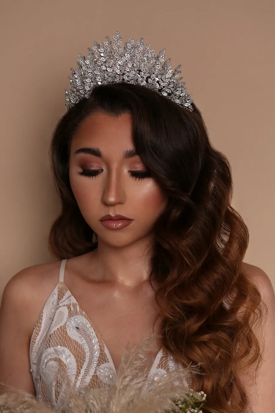 ALEXIA Leaf Swarovski Bridal Tiara