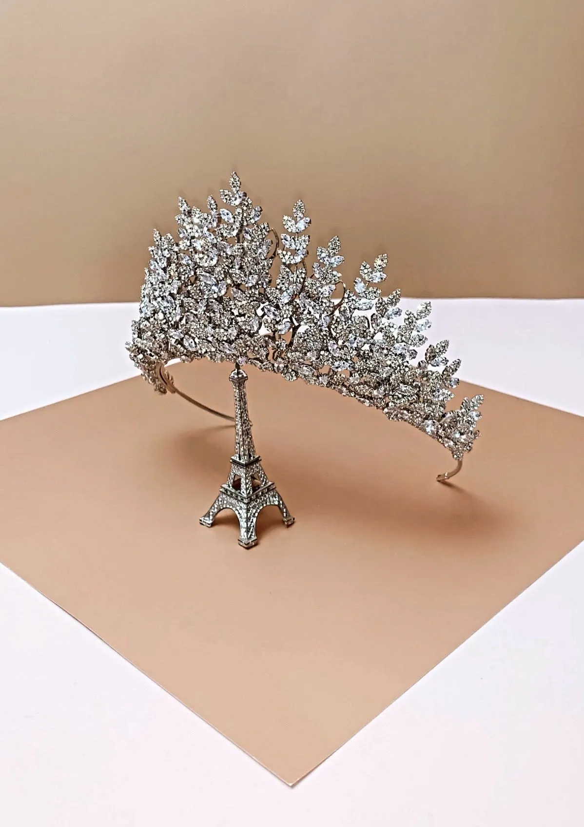 ALEXIA Leaf Swarovski Bridal Tiara