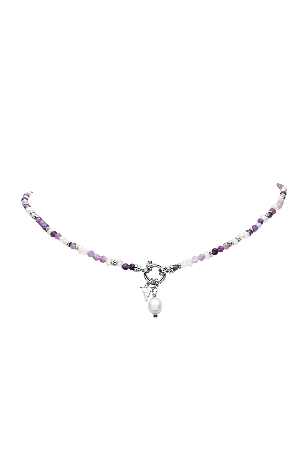 Amalfi Lilac Bead Set Silver