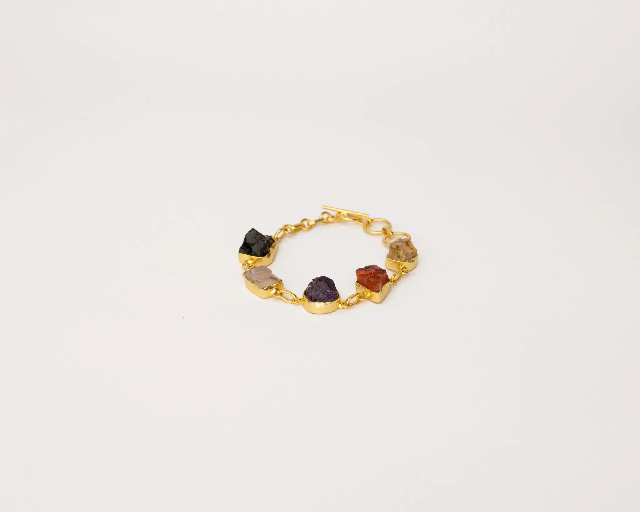 Amethyst, Citrine, Rose Quartz, Smoky Quartz & Carnelian bracelet