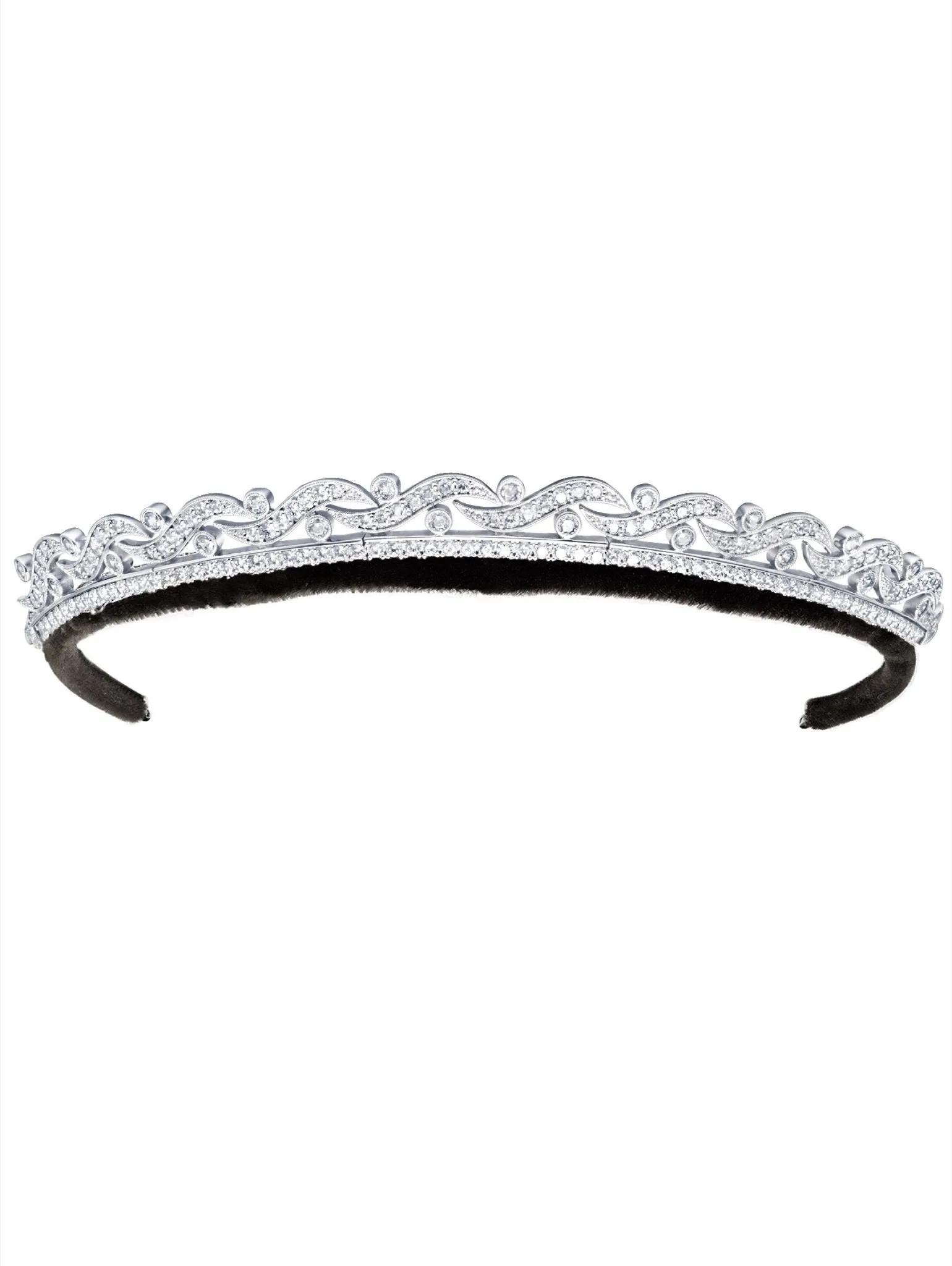 Andrew Prince by Crislu Low Wave Scroll Bridal Tiara