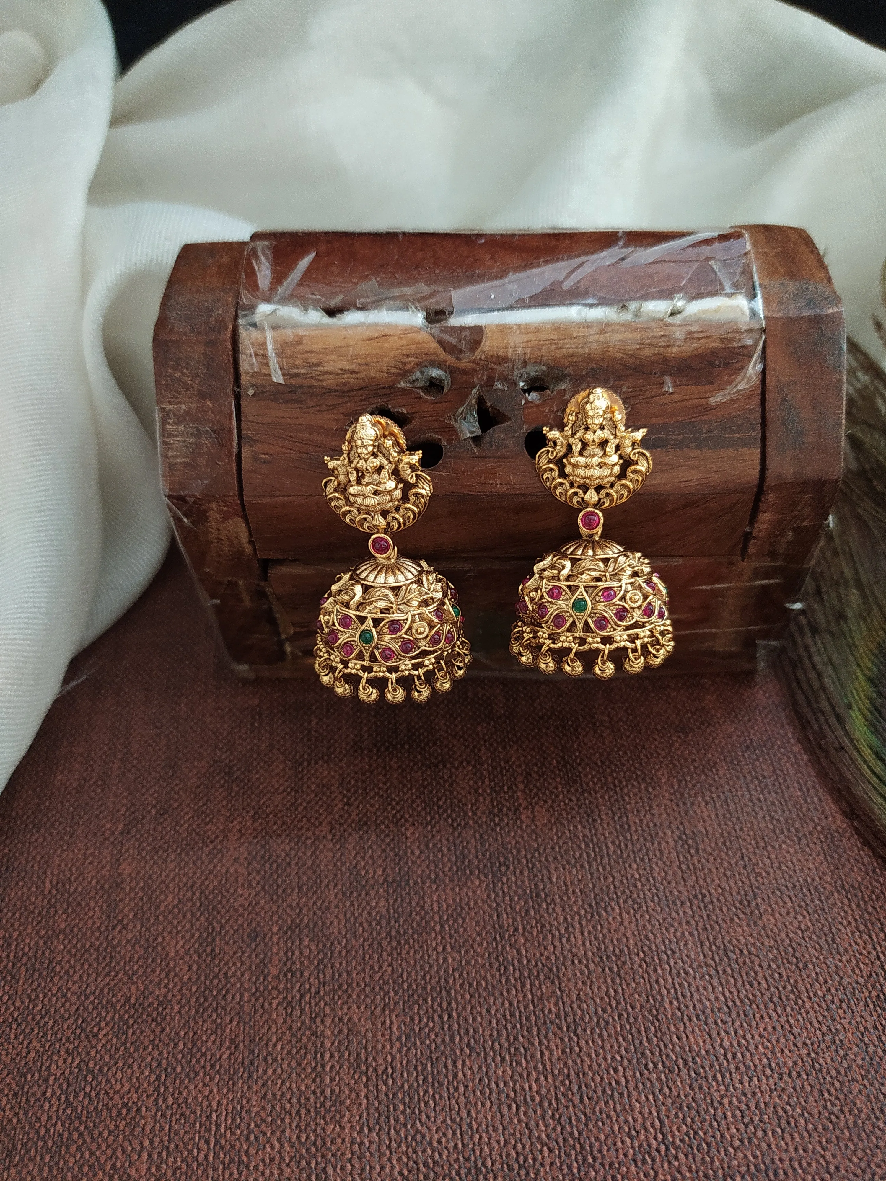 Antique Lakshmi Pendant with Jhumki