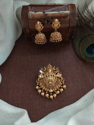 Antique Lakshmi Pendant with Jhumki