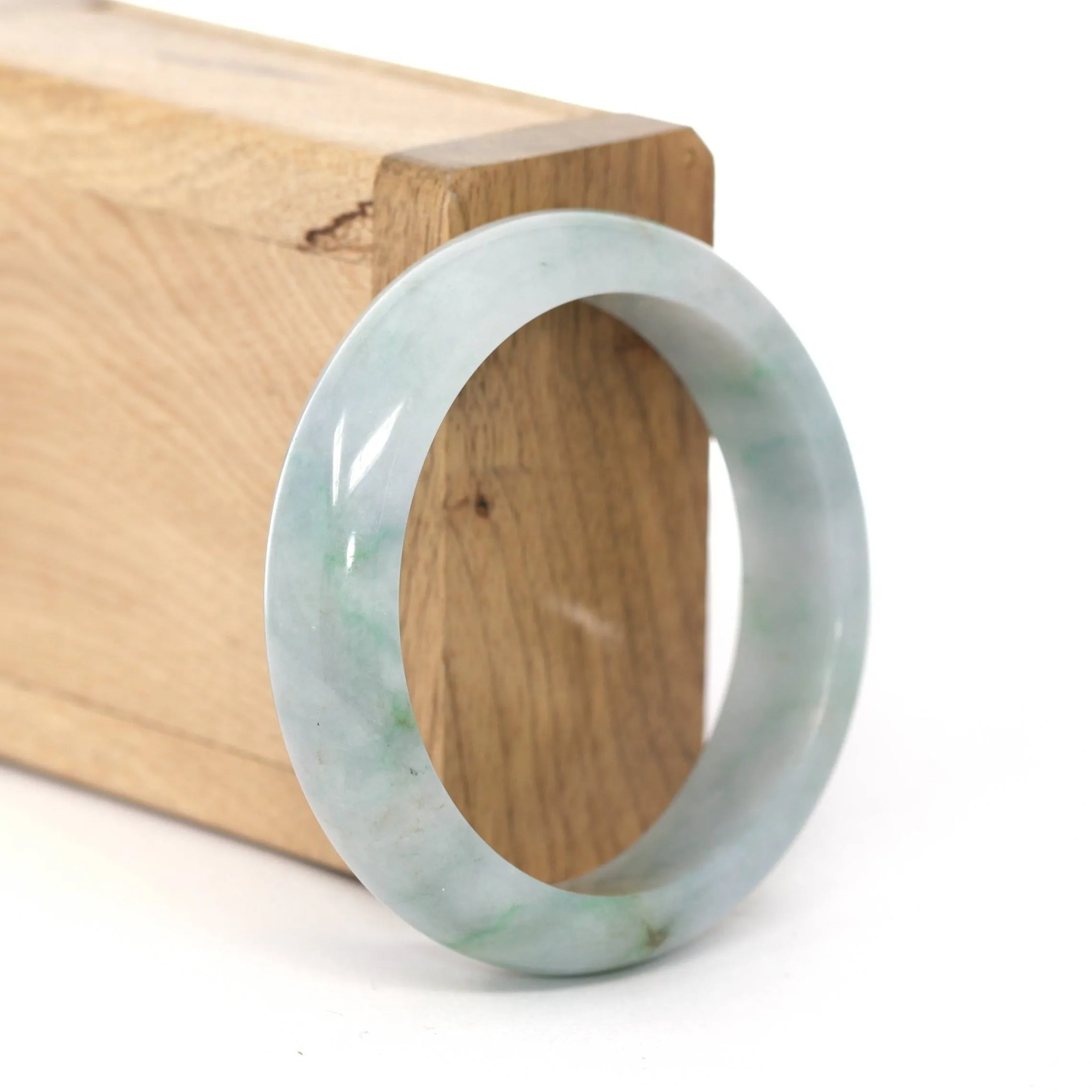 Baikalla "Classic Bangle" Blue Green Natural Burmese Jadeite Jade Bangle ( 52.51 mm )#273