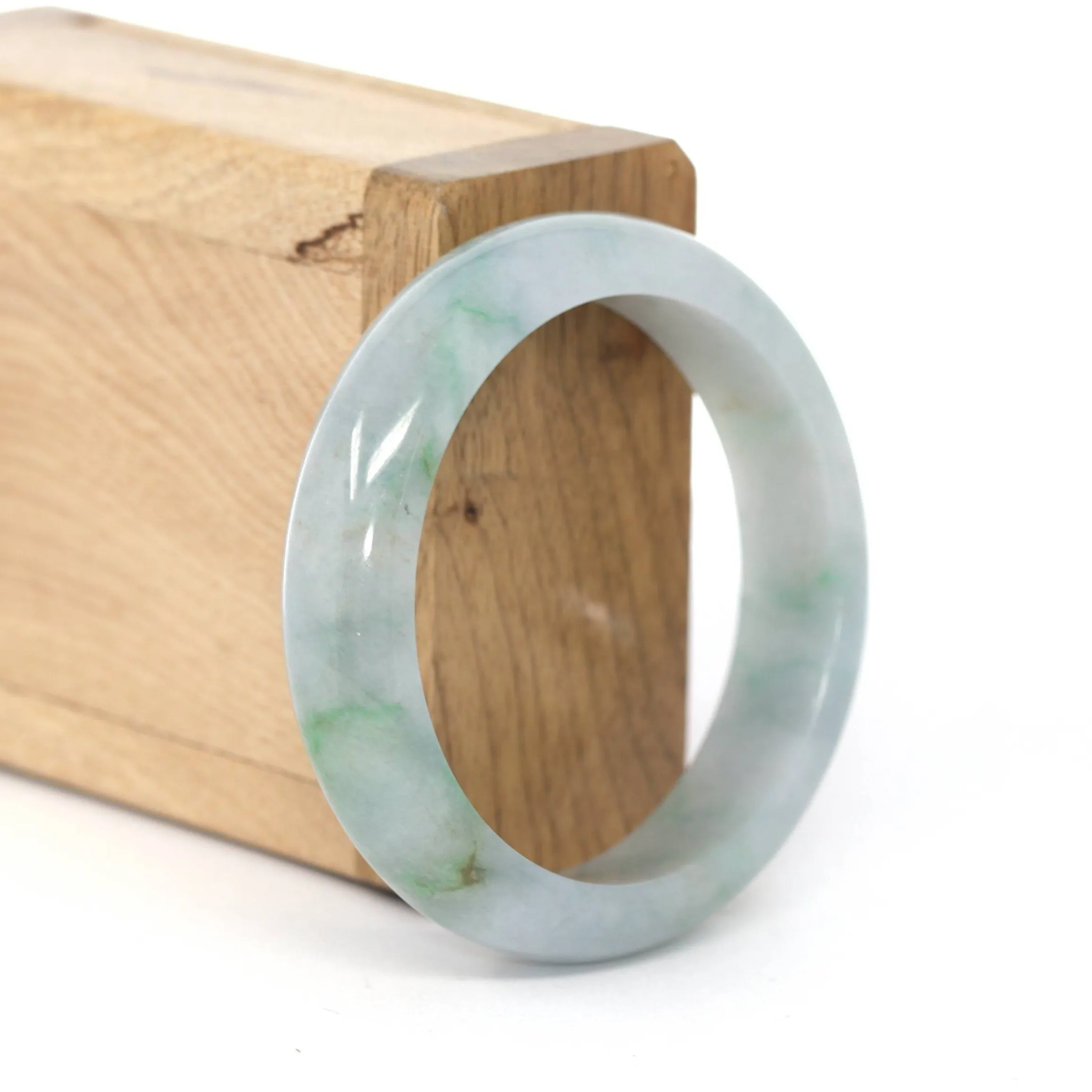 Baikalla "Classic Bangle" Blue Green Natural Burmese Jadeite Jade Bangle ( 52.51 mm )#273