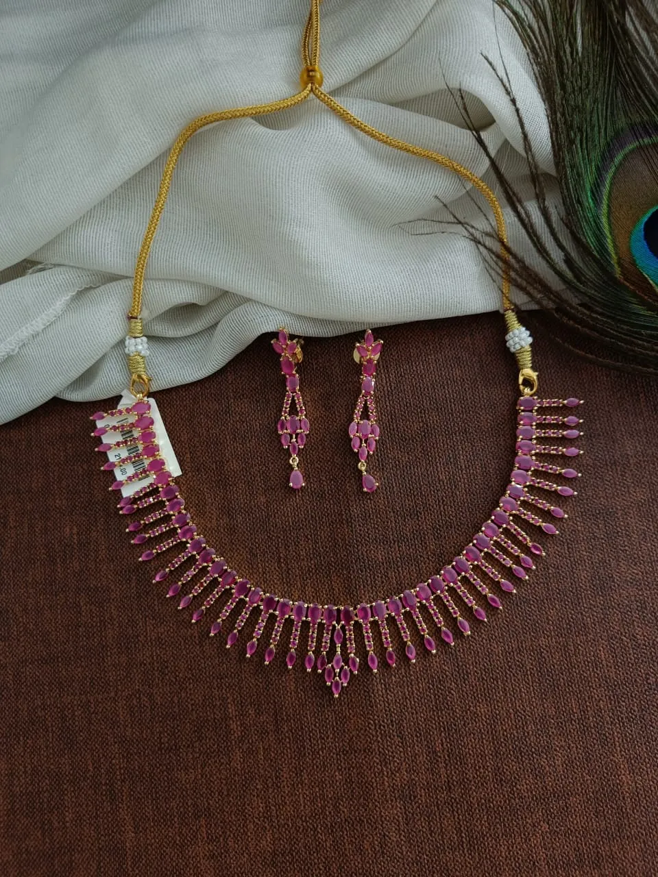 Beautiful Gold-plated Zircon  Necklace Set