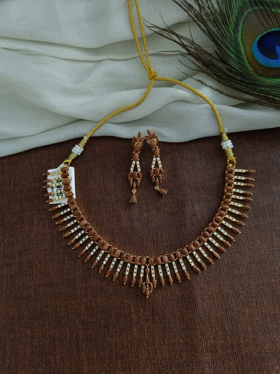 Beautiful Gold-plated Zircon  Necklace Set