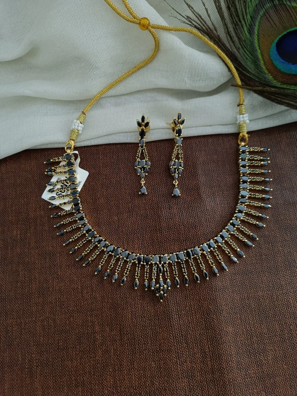 Beautiful Gold-plated Zircon  Necklace Set