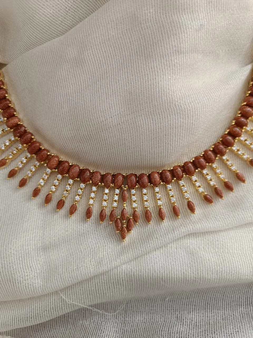 Beautiful Gold-plated Zircon  Necklace Set