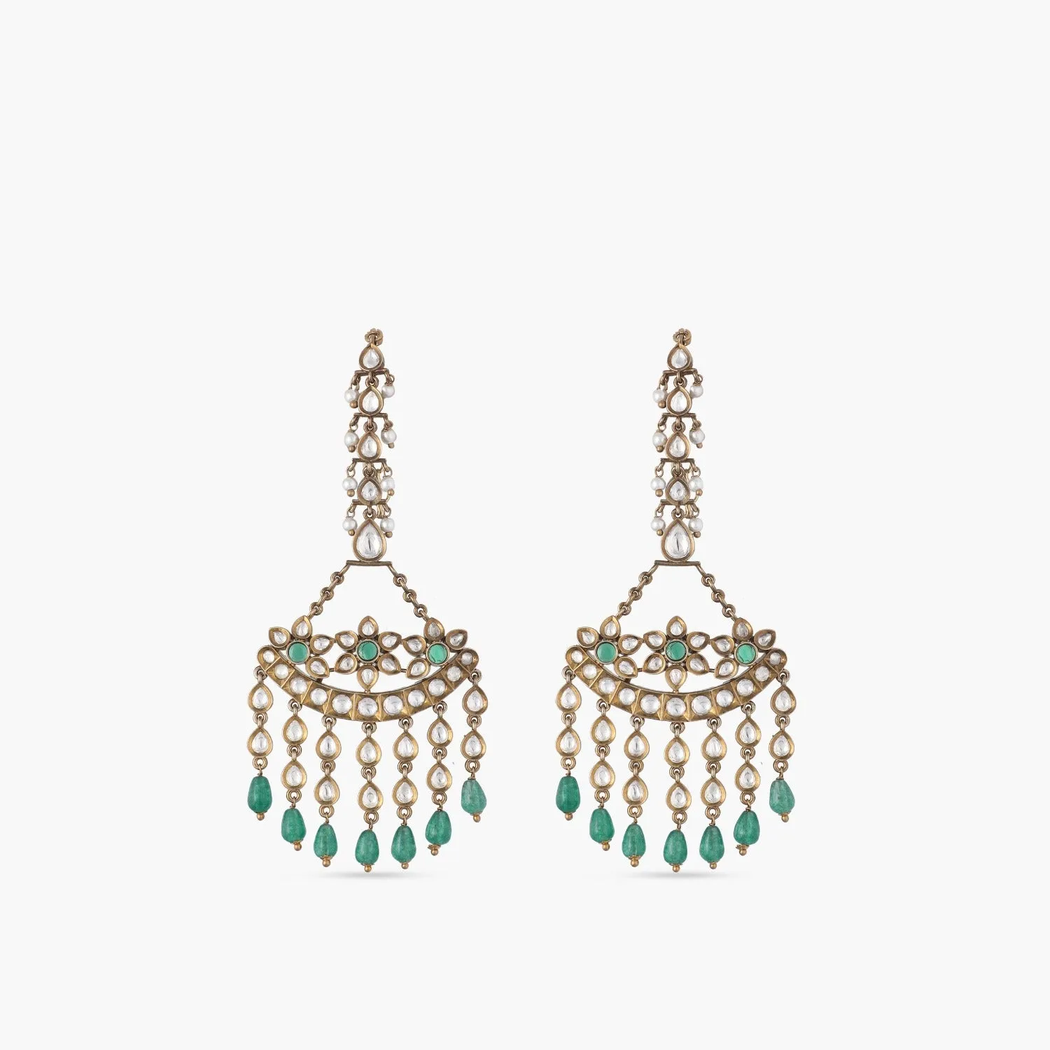 Bessie Kundan Chandelier Earrings