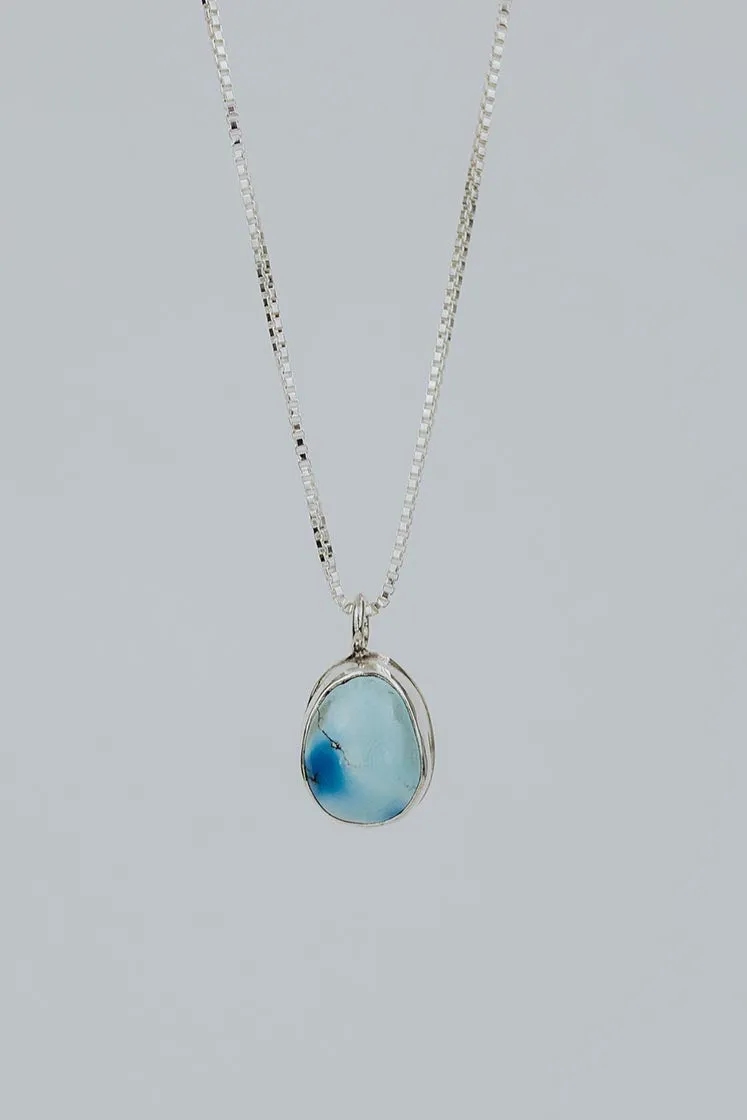 Bezel Set Necklace - Turquoise C