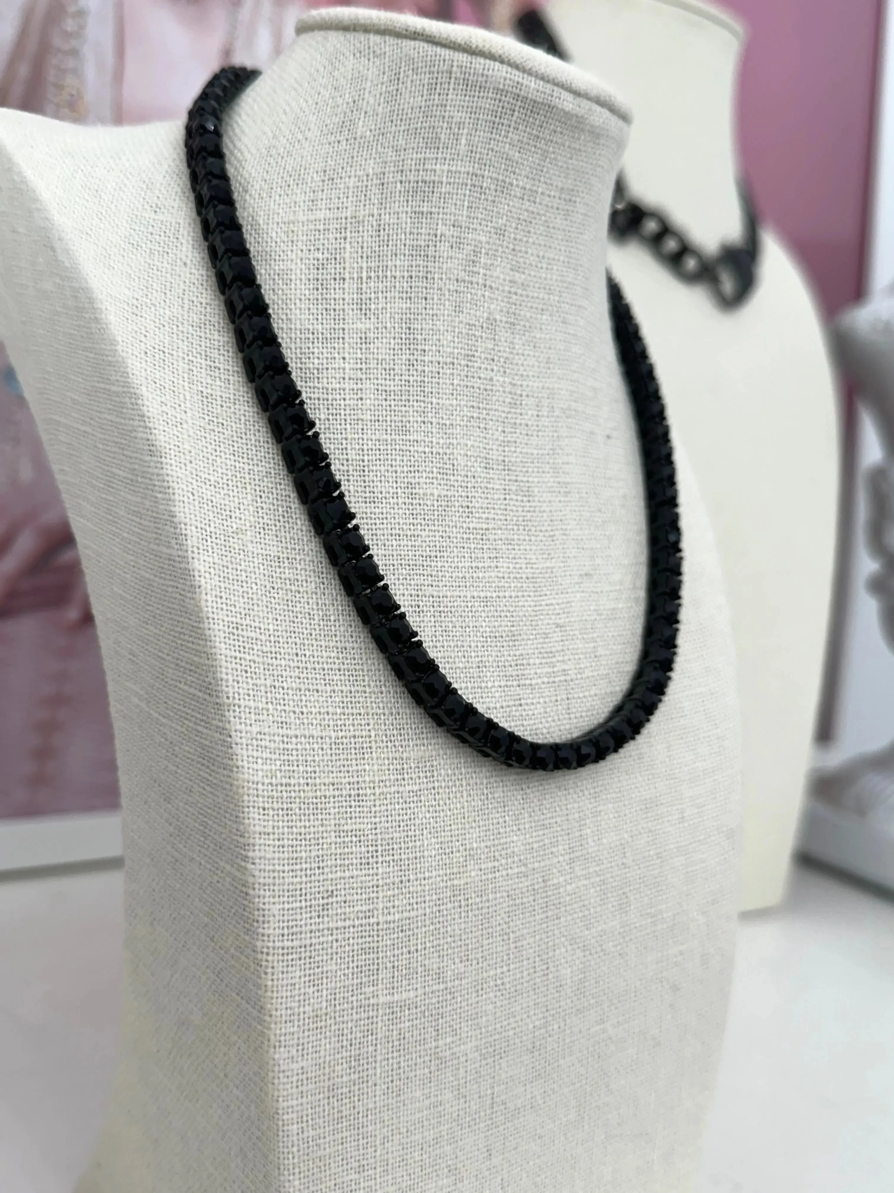 Black Jewel Necklace - Short