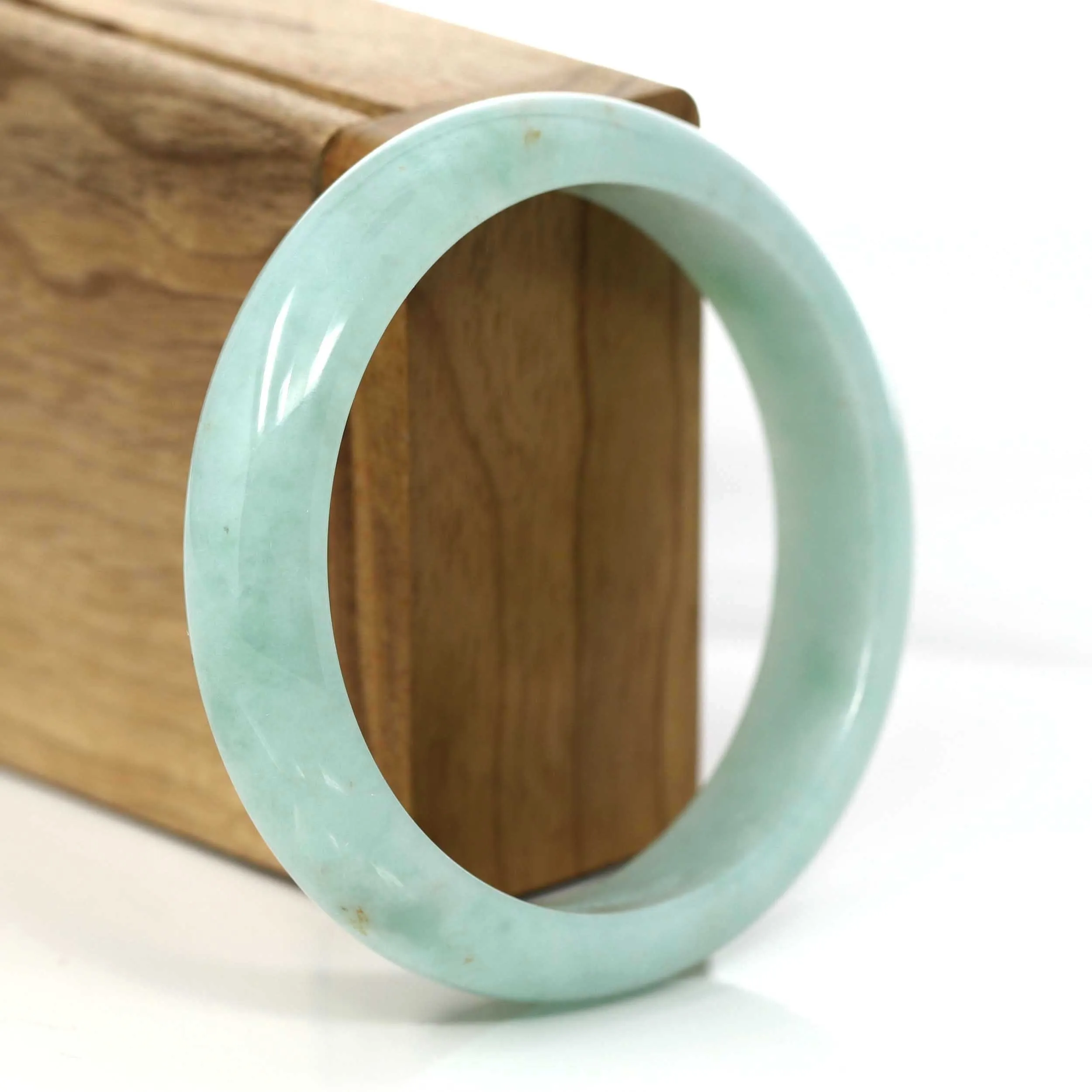 Blue- Green Natural Burmese Jadeite Jade Bangle (57.81 mm) #661