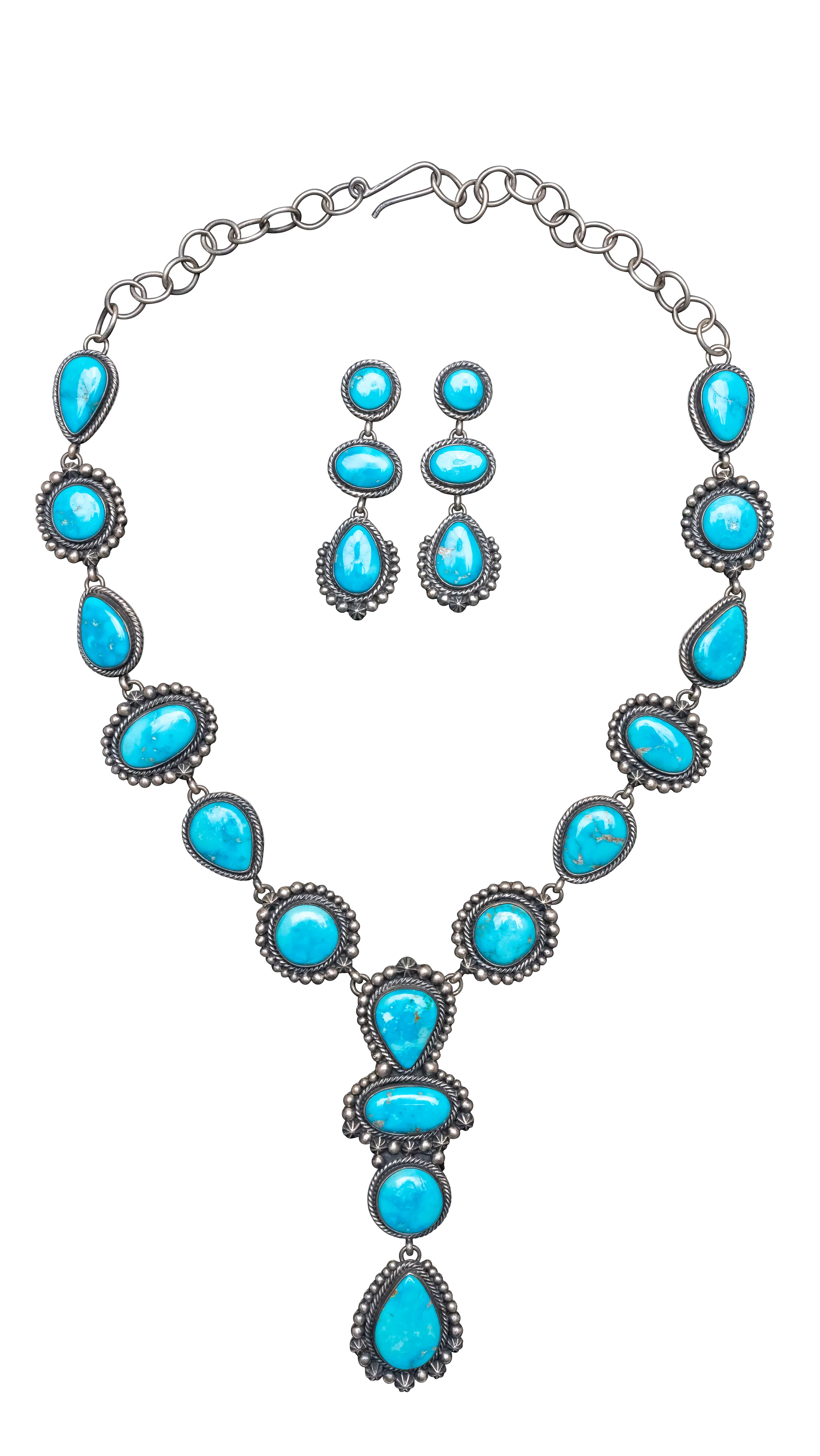 Blue Ridge Turquoise Lariat Necklace & Earring Set | Diane Wiley