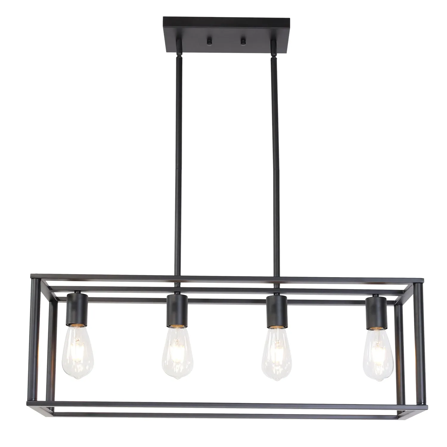 BONLICHT 4 Lights Black Kitchen Island Lighting