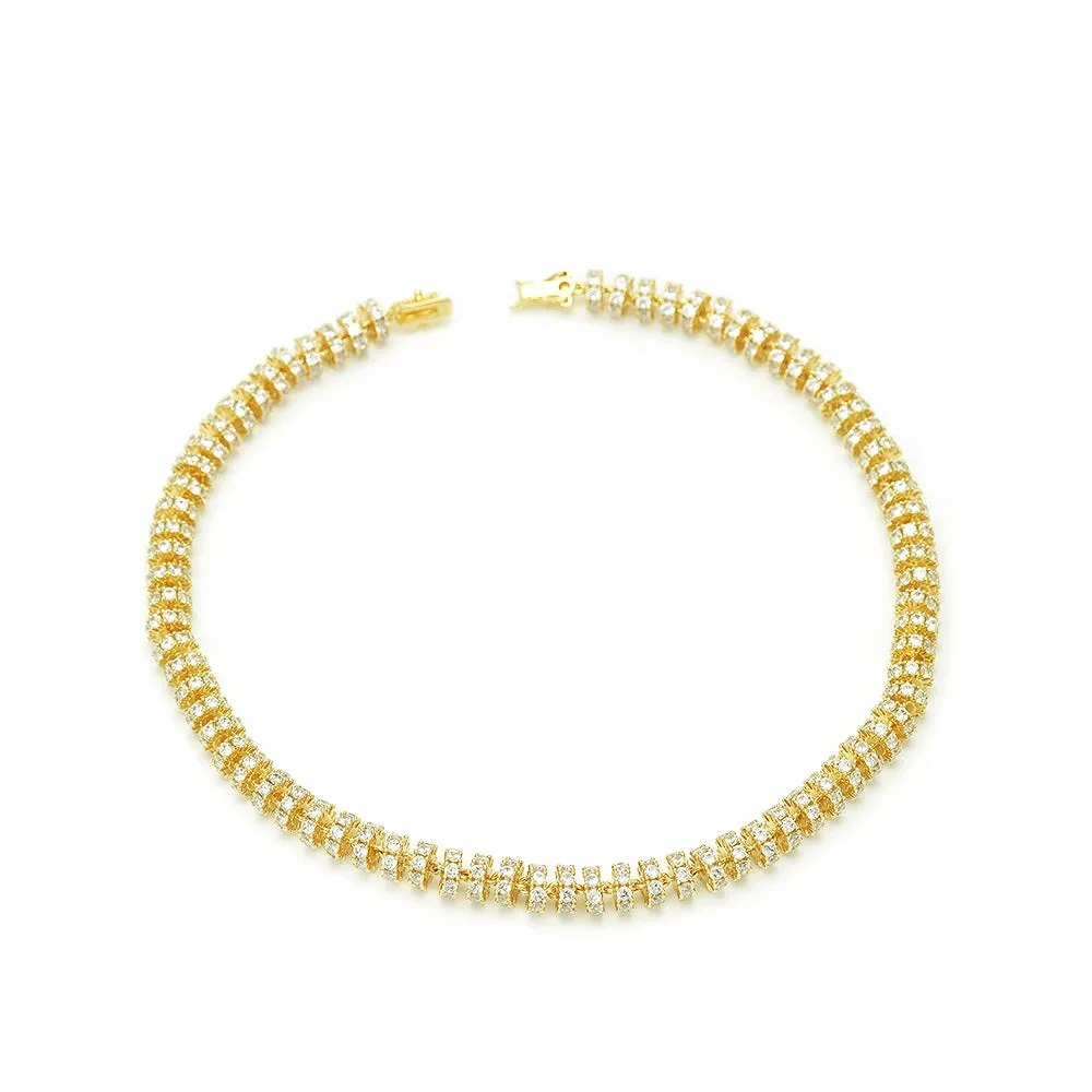 Brazilian CZ Necklaces - Gold Plated Fashion Zircon