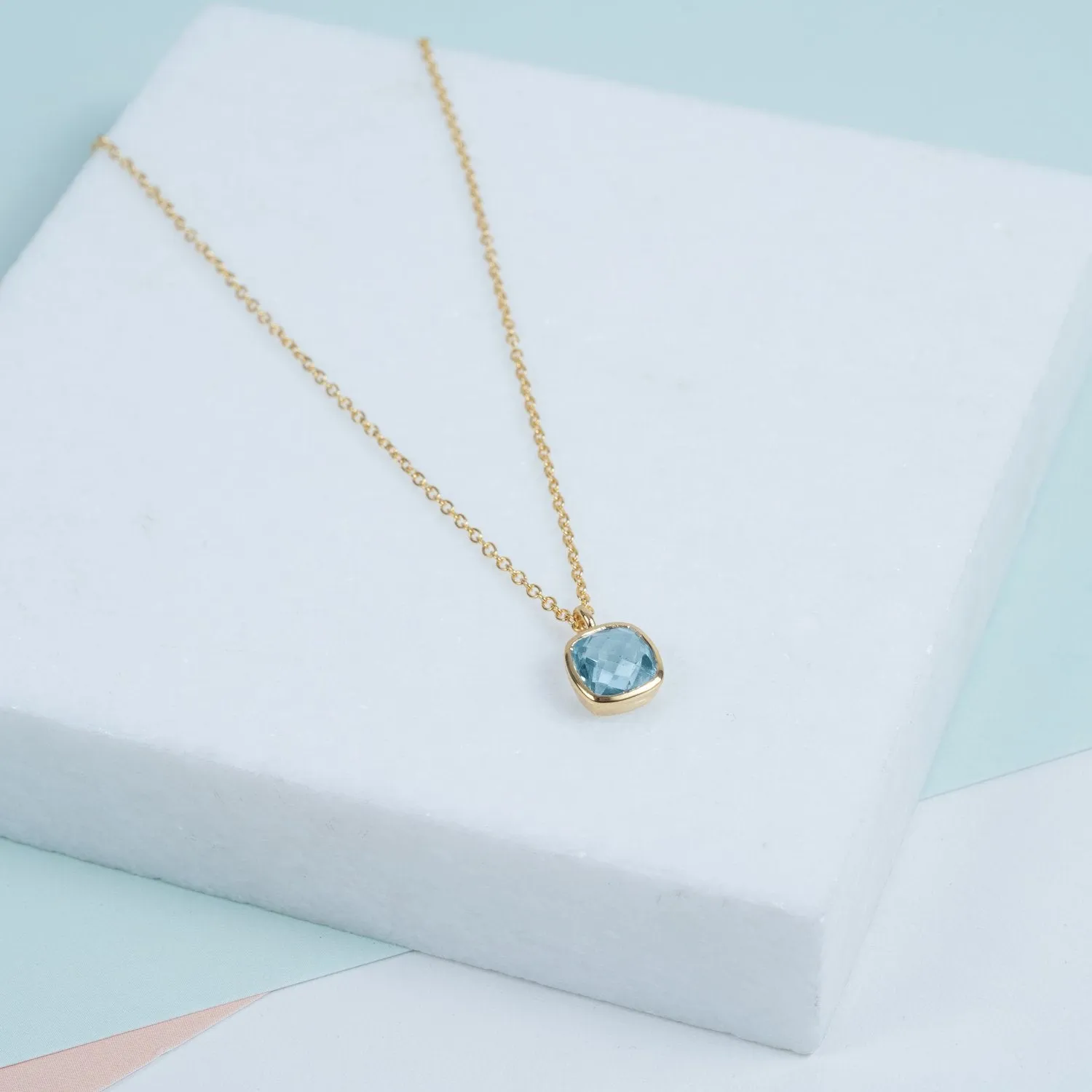 Brooklyn Gold Vermeil & Blue Topaz Necklace