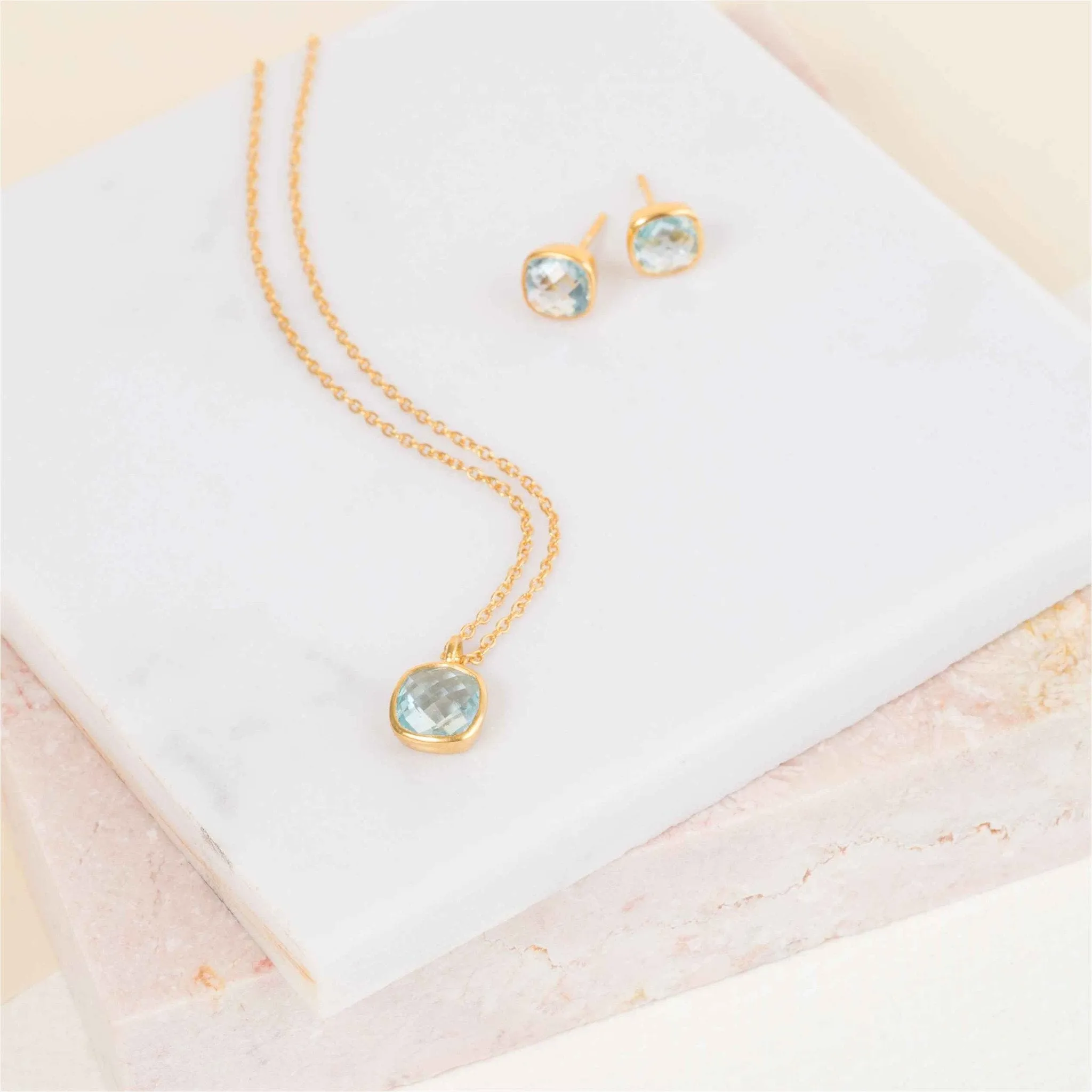 Brooklyn Gold Vermeil & Blue Topaz Necklace