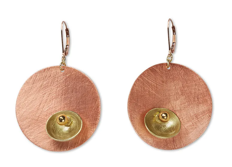 BUD Modern Round Earrings in 3 metals with 3 accent bead options from the SULPTURAL Collection.