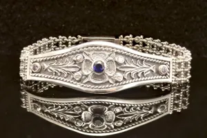 Byzantine Bracelet in Sterling Silver with zircon (B-21)