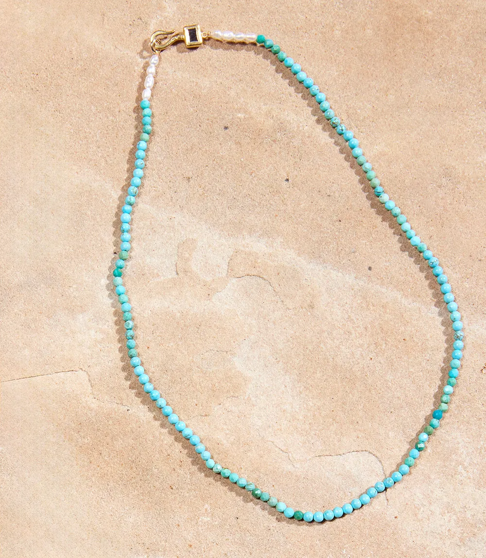 Chan Luu Beaded Turquoise Stone Necklace