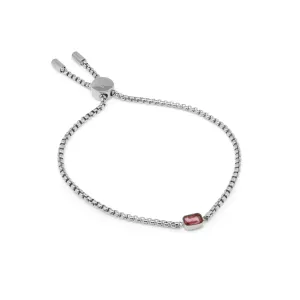 Children's October Opal Birthstone Bracelet - Silver