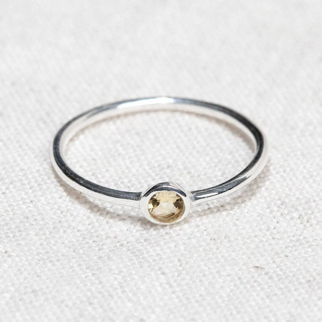 Citrine Silver or Gold Ring by Tiny Rituals