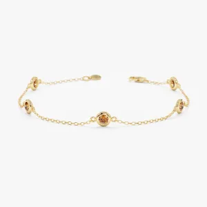 Citrine Station Bracelet, Tanya