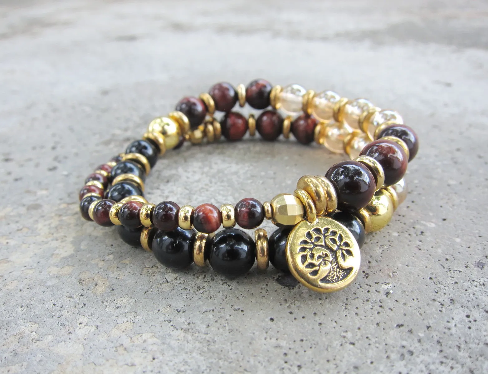 Confidence, Calming   Protection Mala Bracelet