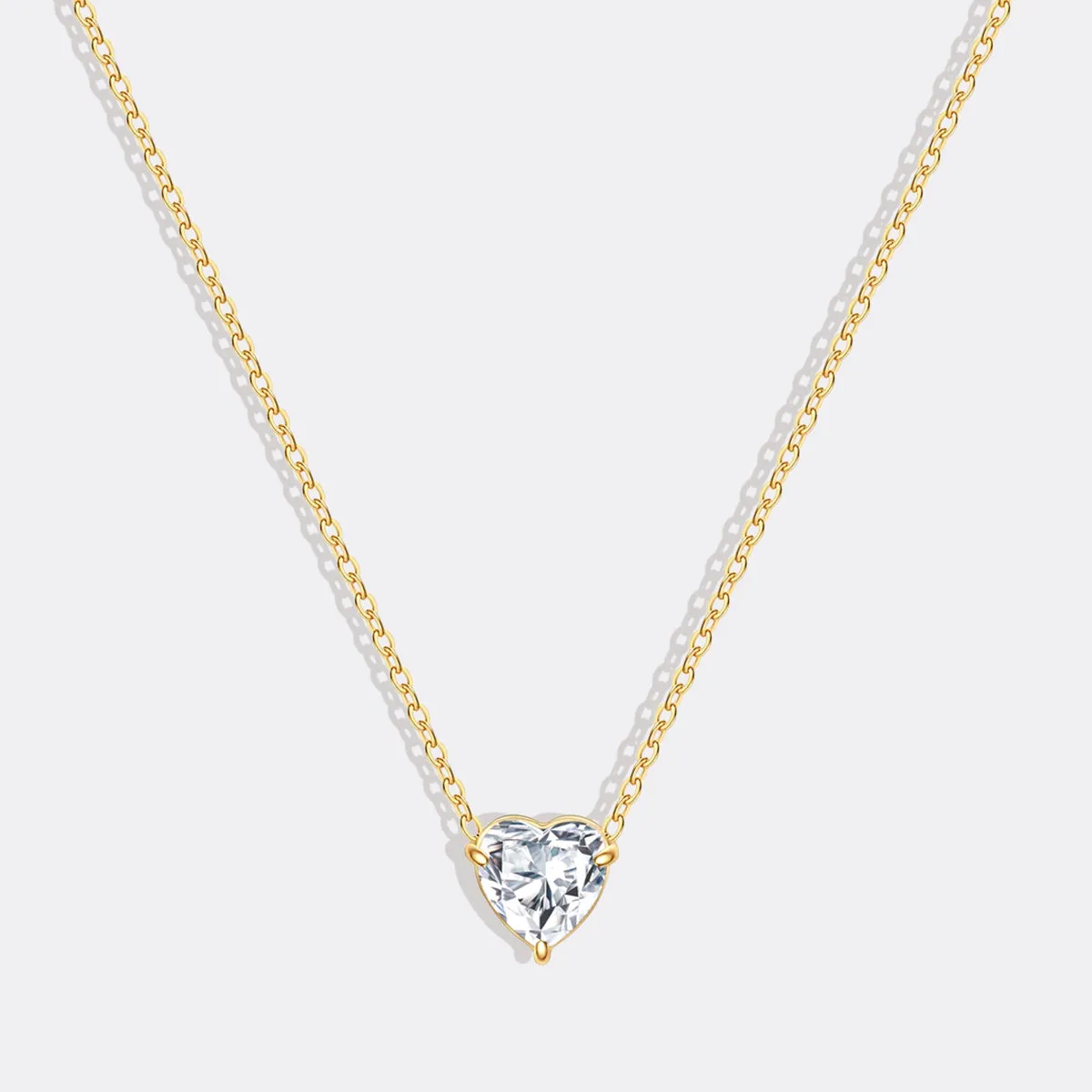 Dainty Birthstone Heart Necklace