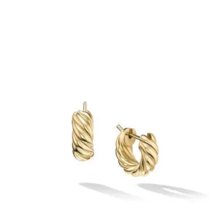 David Yurman Cable Huggie Hoop Earrings