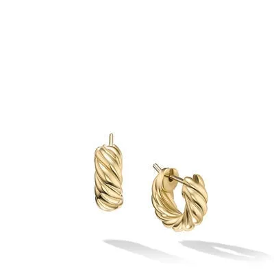 David Yurman Cable Huggie Hoop Earrings