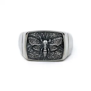 Death Moth Signet Ring