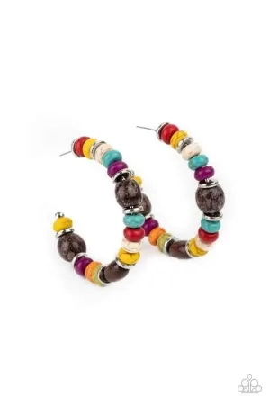 Definitely Down-To-Earth - Multi Colored Earrings - Paparazzi Accessories