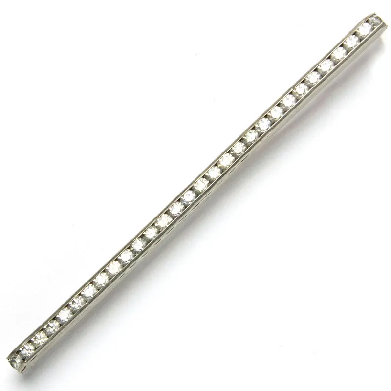 Diamanté Bar Brooch by Schreiber & Hiller