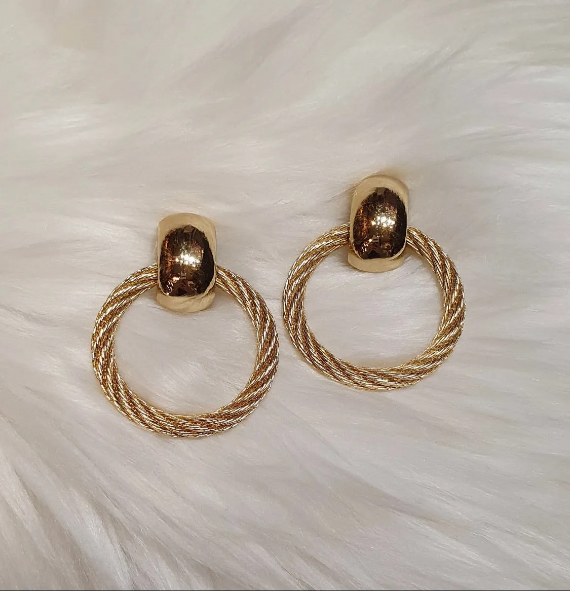 Dior gold hoop earrings