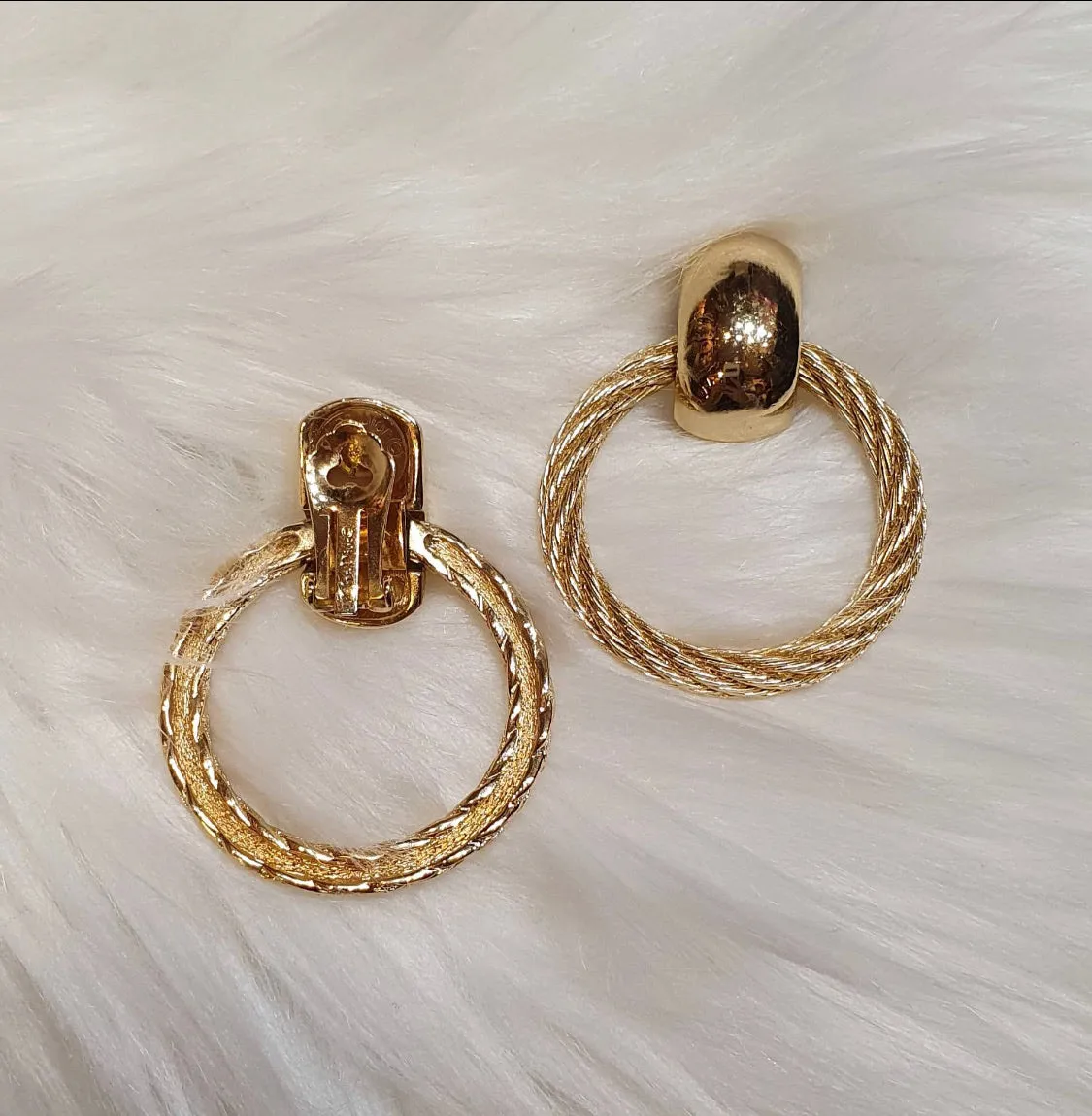 Dior gold hoop earrings