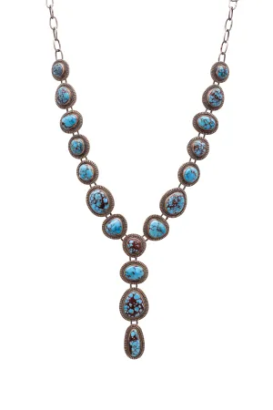 Egyptian Turquoise Lariat Necklace | E. Wylie